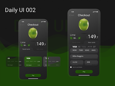 Daily UI 002 american express app daileui daily dailyui002 design figma icon lime logo mastercard pay shop shot ux visa