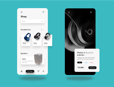 Mobile store app apple design dark mode headphone home screen light mode light ui mobile mobile app mobile design mobile store mobile ui mockup