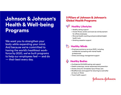 Johnson & Johnson Infographic corporate graphic design infographic