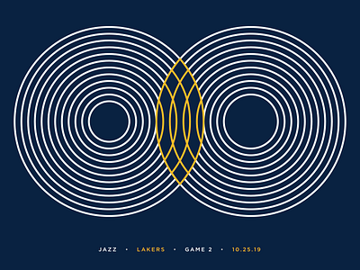 Jazz Scores: Game 2 - 10.25.19 basketball blue color data design graphic jazz nba shape sport sports stats utah utah jazz visual design visualization yellow