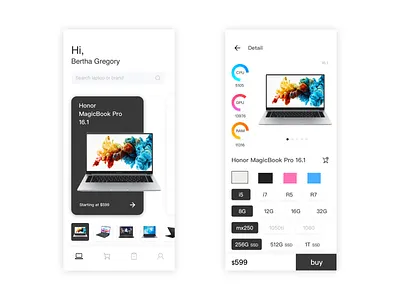 compute store app app design ui ux