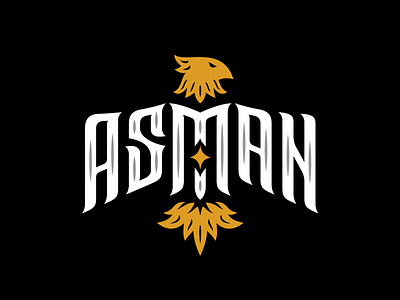 Asman bird eagle hookah lettering logo tobacco