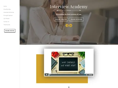 Interview Academy Corporate Website corporate full width web design website website design