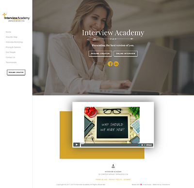 Interview Academy Corporate Website corporate full width web design website website design