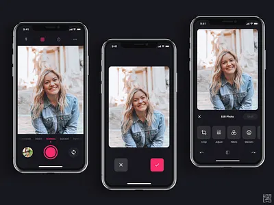 Photo Editing App - Capture & Edit adobexd animation app design dailyui design editor flat image editing image editing app image editor madewithadobexd minimal photo photo editing app photo editor ui ux design