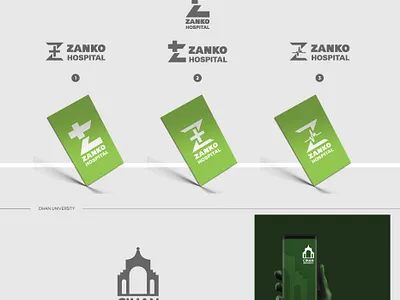 Zanko Hospital branding design graphic logo mockup