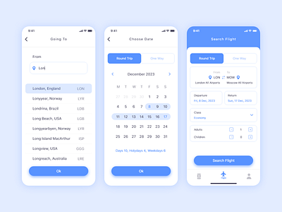 Concept "avia app" adobe xd app avia design light minimal travel ui ux