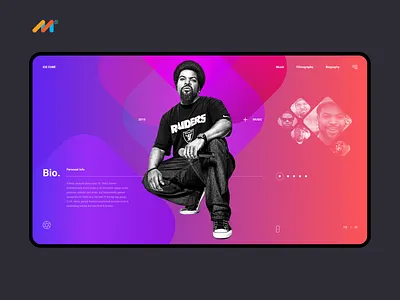 Ice Cube branding design design app homepage music album music app ui ui ux ux uxdesign