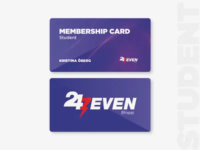 Fitness24Seven membership card. branding cards gym gym logo illustrator membership membership card plastic vector