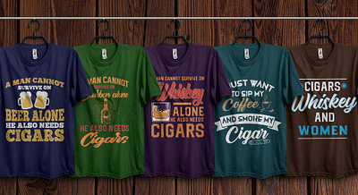 Cigar Smoking T shirt & Clothing beer branding cigar cigar shirts cigarette coffe leaf logo smoking tshirt tobacco tshirtdesign tubaco typography