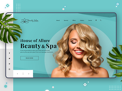 The Beauty Salon Landing page Web UI best shot branding concept design design trend 2019 dribbble best shot experience gradient interaction design interface landing page landing page concept redesign trend 2019 ui ui ux ui design ui web design webdesign