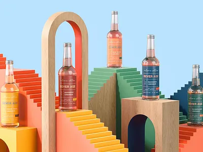 Bever Age branding 3d beverages branding design packaging packaging design