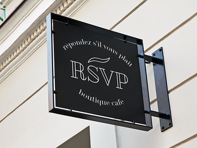 RSVP Cafe Sign branding design logo packagedesign packaging sign visual identity