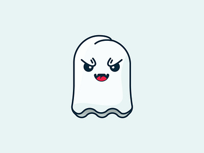 Halloween Is Coming! 2d art blue blue and white character character animation cute eyes flat flat illustration fun ghost ghost party ghostbusters halloween halloween design portfolio shot simple vector