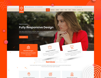 Myasi | Angular Multi-Purpose Responsive Template agency angular angularjs bootstrap branding corporate creative design landing page landing page design landing page website web design website design