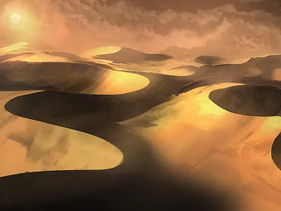 Land of Sand desert dunes enviroment landscape sandals sandstorm yellow
