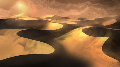 Land of Sand desert dunes enviroment landscape sandals sandstorm yellow