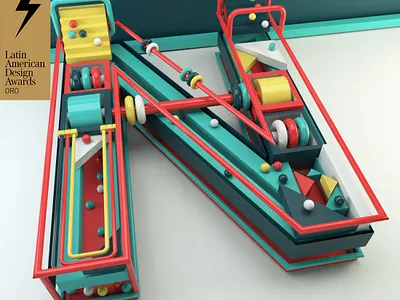 letra N PlayFont 3d 3d artist 3dfont 3dillustration 3dtype 3dtypo constructivism constructivista playfont type