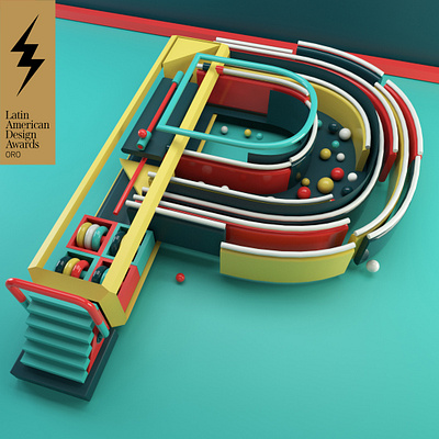 Letter P PlayFont 3d 3d artist 3dfont 3dillustration 3dtype 3dtypo colors constructivism playfont type