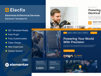 Elecfix - Electrician & Electrical Services Kit circuitrepair commercialelectrician electricalcontractor electricalmaintenance electricalsolutions electricianservices electricsafety emergencyelectrician homeautomation lightinginstallation powerrepair renewableenergy residentialelectrician smartenergy wiringsolutions