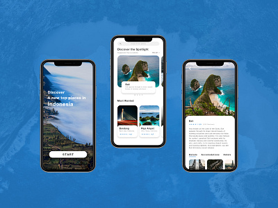 Explore Indonesia - Adobe Playoff app city clean explore minimal mobile travel ui ui ux ui design userinterface ux xd
