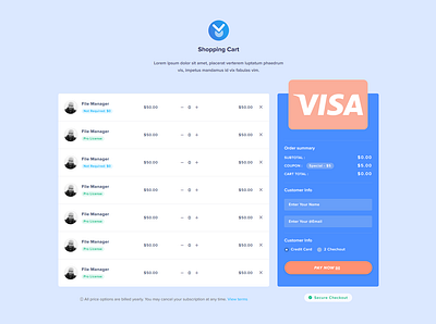 WPDM Shopping Cart bootstrap 4 css3 shoppingcart template ui