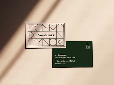 Vos désirs - Identity branding businesscard design geometric illo illustration logo minimalism modular module restaurant typography