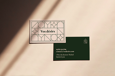 Vos désirs - Identity branding businesscard design geometric illo illustration logo minimalism modular module restaurant typography