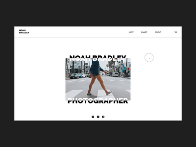 Photographer template Homepage animation branding daily design folio home inspiration minimal motion photo photographer portfolio template typography ui web webdesign