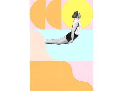 STICKING collage geometric illo illustration minimalism modular module sketch sticking