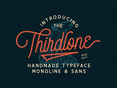 Thirdlone Font Duo + Vector Graphics design font font design fonts graphic graphic design graphics lettering logo fonts retro font typeface typefaces typography vector graphic vector graphics vintage font