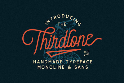 Thirdlone Font Duo + Vector Graphics design font font design fonts graphic graphic design graphics lettering logo fonts retro font typeface typefaces typography vector graphic vector graphics vintage font
