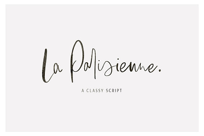 La Parisienne - Classy Script Font branding calligraphy design font font design fonts graphic design hand drawn handwritten lettering logo fonts retro font script font script typeface signature font signature typeface typeface typefaces typography vintage font