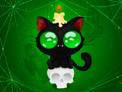 Halloween Cat art artist artwork cat design digitalart dribbble graphic halloween halloween design illustration illustration design