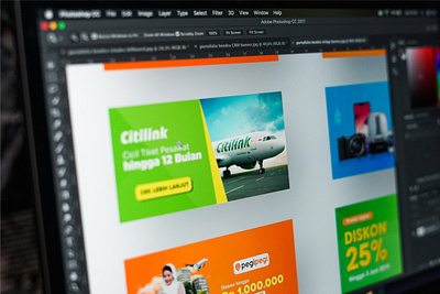 Citilink inApp banner branding clean design illustration simple ui ux website