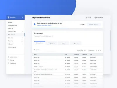 Bulk metadata Import web app app data design import metadata tool ui ux web web app
