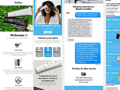 Twice design e mail email klaviyo mailchimp marketing newsletter responsive template