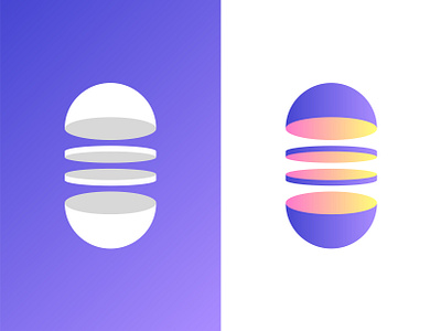 Burger | Logo design brand branding circle design gradient logo logo design logo symbol logodesign logomark logomarks logos logotype startup symbol