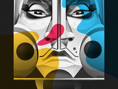 Abstract portrait bold design geometric illustration graphic illustration portrait vector vector illustration
