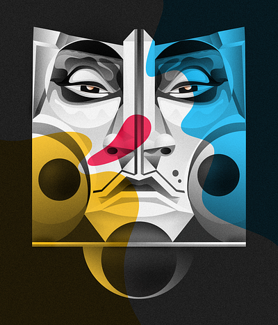 Abstract portrait bold design geometric illustration graphic illustration portrait vector vector illustration