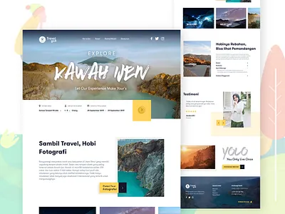 Kawah Ijen Travel Agency agency banyuwangi bondowoso indonesia kawah ijen landingpage ui ui ux ui design website