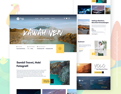 Kawah Ijen Travel Agency agency banyuwangi bondowoso indonesia kawah ijen landingpage ui ui ux ui design website