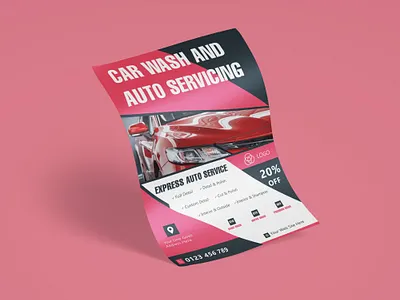 Auto Detailing & Car Wash Flyer auto detailing flyer business flyer car cleaning service car service promotion car wash advertising car wash flyer car wash poster editable car wash flyer flyer design graphic design marketing flyer minimalist flyer modern flyer design professional print design psd flyer template