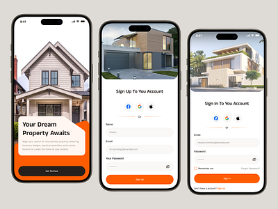 Real Estate Mobile App app app design app interface appartment application apps ui design home screen house listing app mobile app mobile ui property real estate real estate app real estate design realestate ui ui design user interface ux