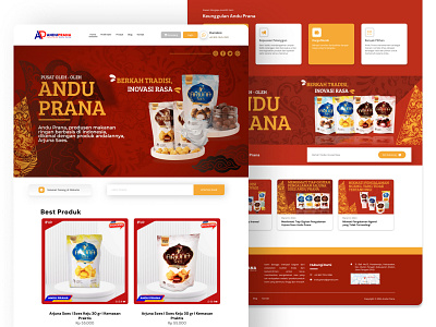 AnduPrana - Indonesian Snacks Website branding graphic design ui