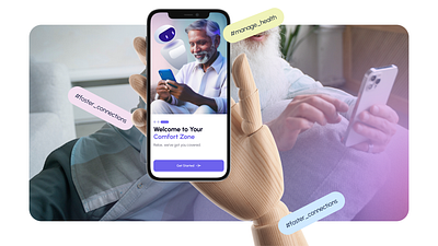 Guardian AI Elderly App ai ai chatbot app design branding chatbot companion design agency doctor elder elderly care graphic design homescreen landing page medical splash ui ui ux user experience user interface