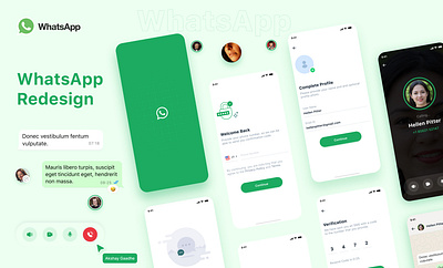 Chat App (WhatsApp Redesign) app chat design figma uiux whatsapp