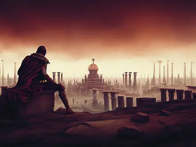 The Fall Of The Cyborg Empire graphic design illustration