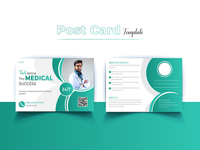 Medical Post Card Design Template business care clinic doctors health health post card healthcare healthcare post card hospital marketing medical medical postcard post card post card design post card template postcard print print design promotion stationery