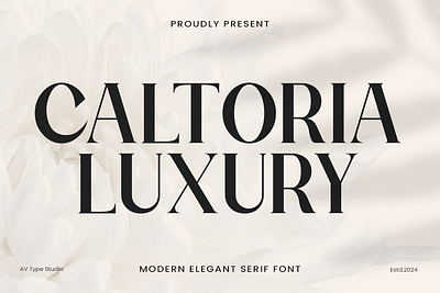 CALTORIA LUXURY - STYLISH SERIF FONT branding display font elegant font fancy font feminime font font graphic design logotype luxury font serif font skincare font stylish font